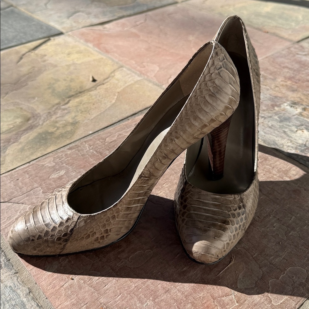Brown Snakeskin Women's Pumps